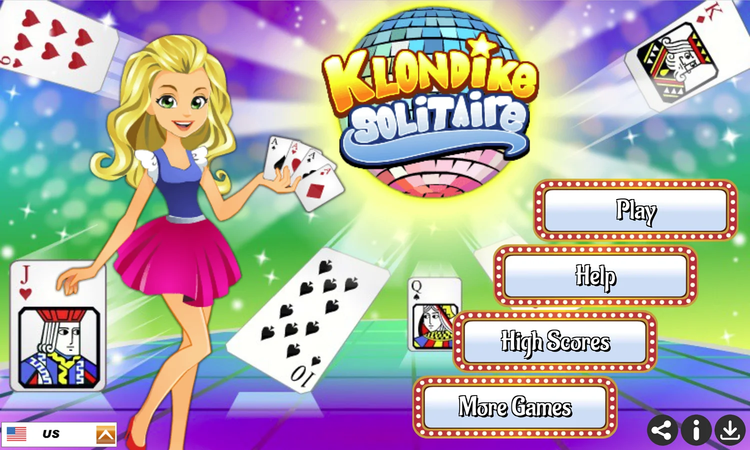 Solitaire card setup